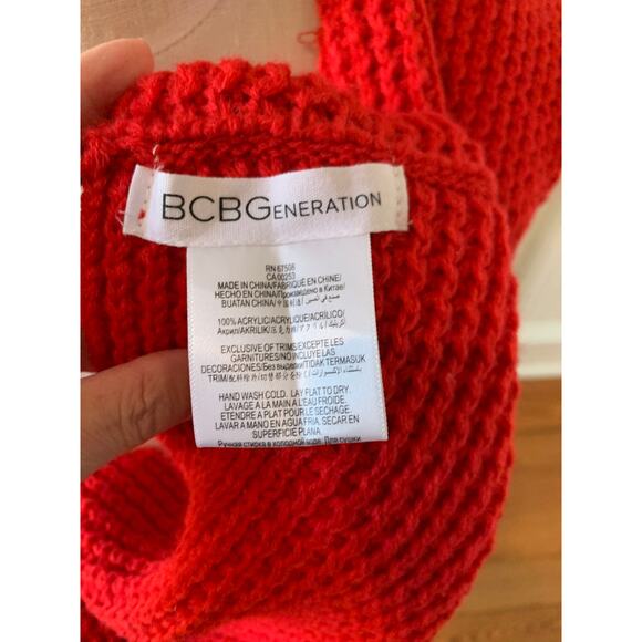 BCBGGeneration Chunky Knit Infinity Scarf Red - Picture 4 of 4